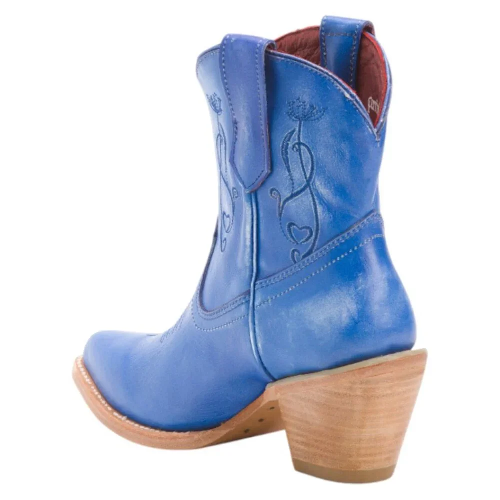 FERRINI Made In Mexico Leather Pixie Western Boots - Picture 2 of 3